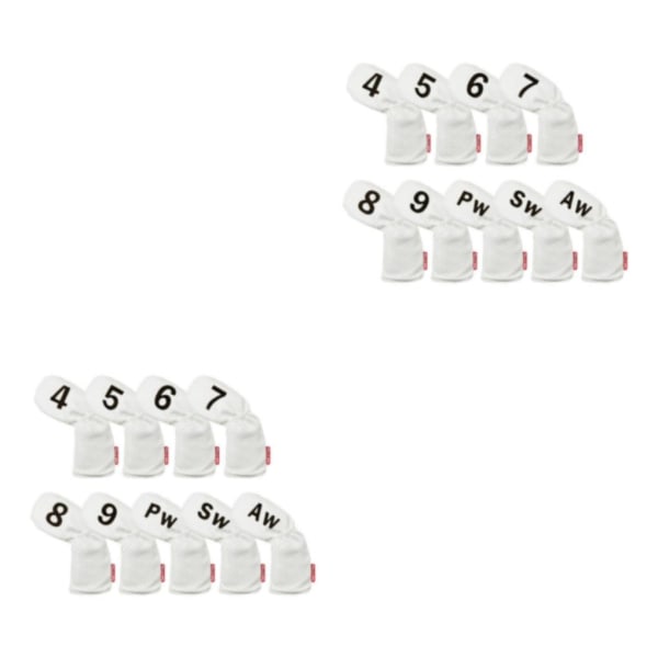 1/2/3 7 delar Universal För Golf Club Headcovers Slitstarkt huvud White Colorful PU 9 Pcs 2Set