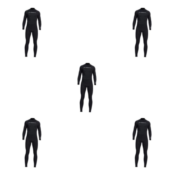 1/2/3/5 Snygga badkläder Surfing Anti-Back Zip Kajakpaddling för Black M 5PCS