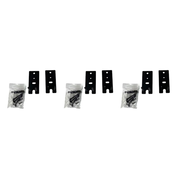 1/3 metall robust och hållbar vägghylla högtalarstativ i alla rum black 3Set