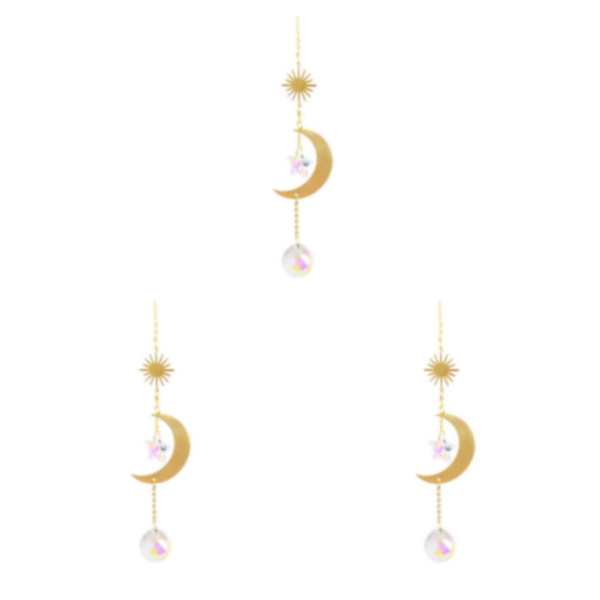 1/2/3/5 Crystal Balkong Fönsterhängande Dekor Vägg Rainbow Maker Model 6 40cm 3Set