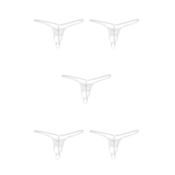 1/2/3/5 Herr med öppen front andas underkläder påse Brief String White 5Set