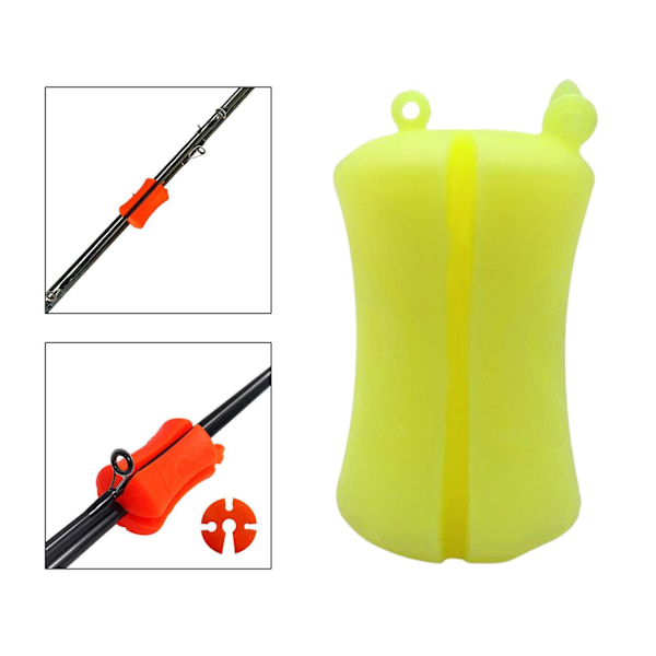 1/2/3/5 Bärbar fiskespö Fast boll Slitstark Slitstark Yellow 6 x 3.8cm 1Set
