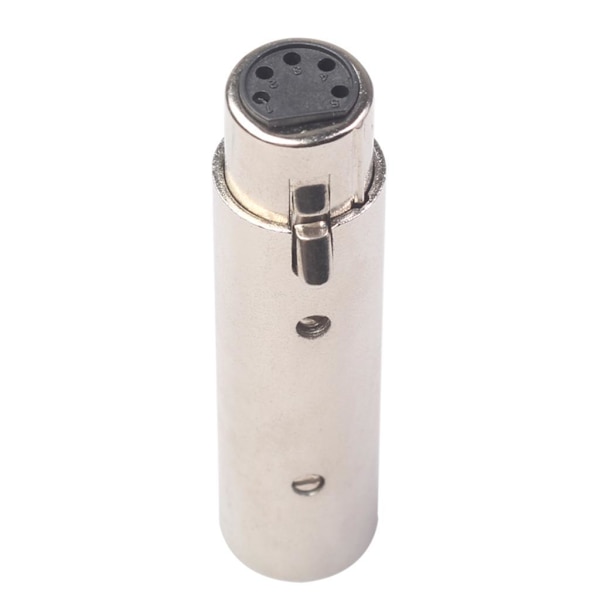 1/5 zinklegering 3 stift hane till 5 stift XLR hona ljudadapter 1Set