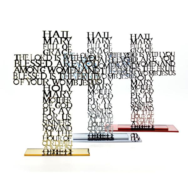 1/2/3/5 Stående krucifix Jesus Scriptures Cross Bön Rose Gold 20cm 5Set