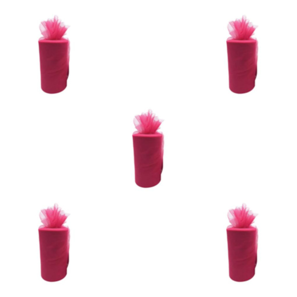 1/2/3/5 White Roll handled Tyll Coil Hållbar och pålitlig bröllop rose red 5Set