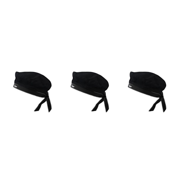 1/2/3 Sjömansmössa Stickad Mesh För Baskermössa Navy Mariner Cap Black 56cm-58cm 3Set