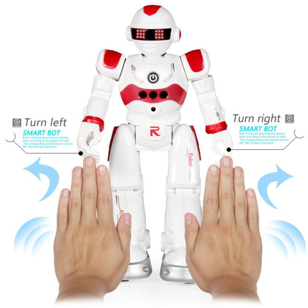 RC Robot Gesture Control Intelligent fjärrkontrollrobot Red Style B 15x8.5x27cm
