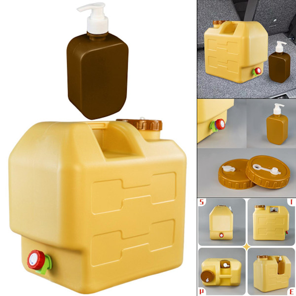 Nödvattentank Bärbar vattenmatsal med Yellow 20L