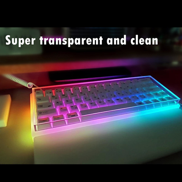 1/2/3 Transparent för mekaniskt tangentbord Lätt att för hem 82 Keys 1 Pc