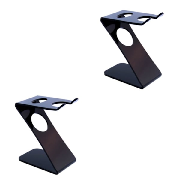 1/2 Plast Z-Shape Stand Barber Salon Borste Rakverktyg 2Set
