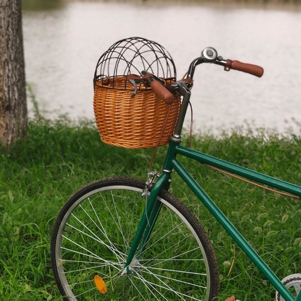 Husdjur Hund Cykel främre korg Styre korgar för cyklar Orange