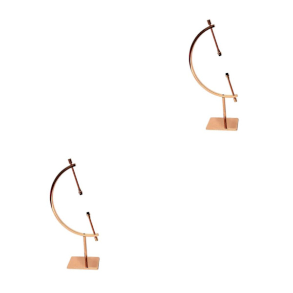 1/2/3/5 Sphere Holder Display Stand Ornament Glas Ball Holder Rose Gold 12x6x24cm 2Set