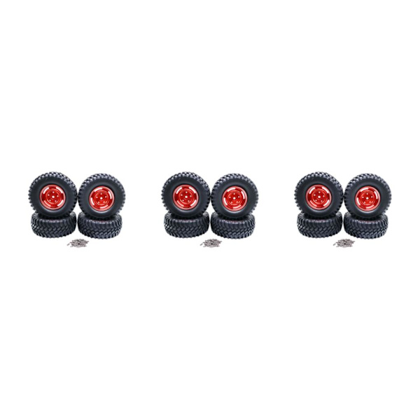 1/2/3/5 4-håls 100MM simuleringsdäck för ECX 1/12 Rc RGT136100 red 3Set
