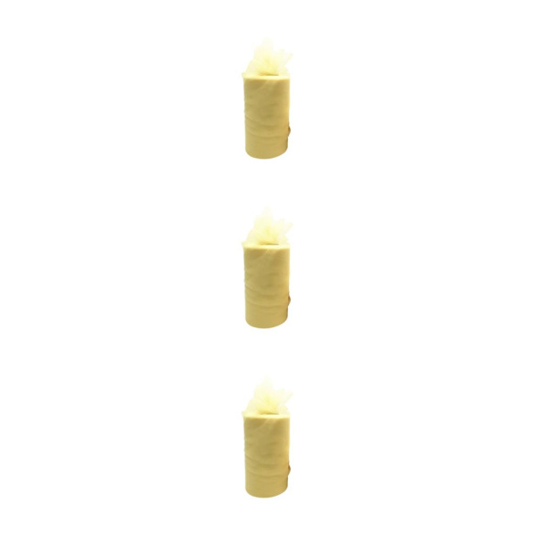 1/2/3/5 White Roll handled Tyll Coil Hållbar och pålitlig bröllop light yellow 3Set