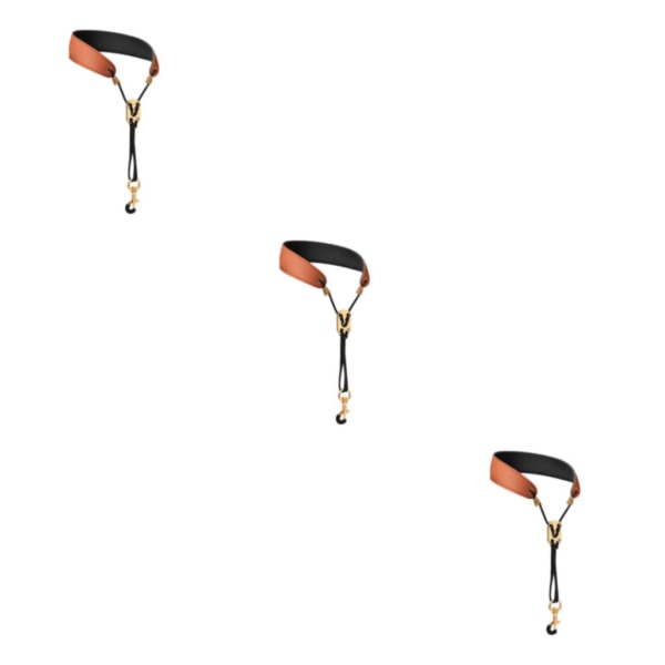1/2/3 Saxofon Halsrem Vadderad Bekväm för sopran Brown 45cm 3Set