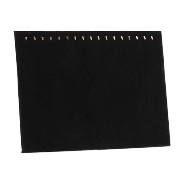 1/2 17 Hook Halsband Smycken Display Stand Pad Fack för Shower Black 30x37cm 1Set