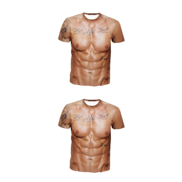 1/2/3 Mode 3D printed kortärmad print för män 2XL 2Set