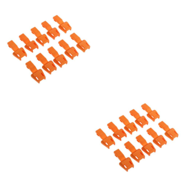 1/2/3/5 10 Styck Plast För Dragkedja Avdragare Ändlås Dragkedja Drag Orange 3.5x1.7cm 2Set