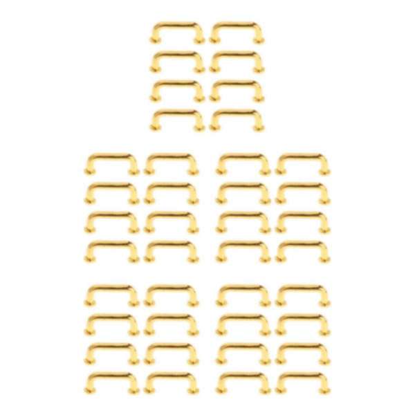 1/2/3/5 1:12 Mini Dragbågform för portgarderob Stor 4st Gold Small 8 Pcs 5Set