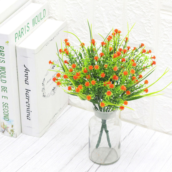 1/2 3x konstgjorda blommor Lågt underhåll inomhus eller utomhus sunset red 1Set