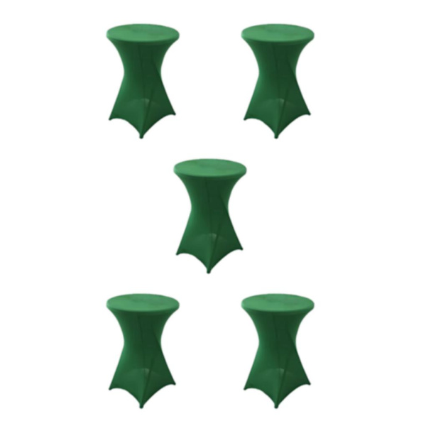 1/2/3/5 High Foot Bar Cover Stretch Rund Duk För Hotell green 5Set