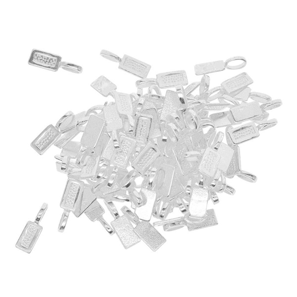 1/3 50 stycken blank rektangelram lim på bails berlockhänge 1Set