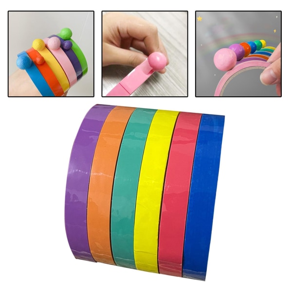1/3 6st Sticky Ball Tape Dekompressionsleksaker Hantverksspel för Dark Color 2.4cm 1 Pc