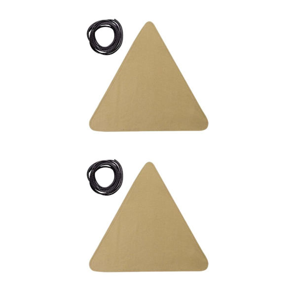 1/2/3/5 Canvas Camping För Triangel Pall Duk Resor Vandring Khaki 37 x 37cm 2Set