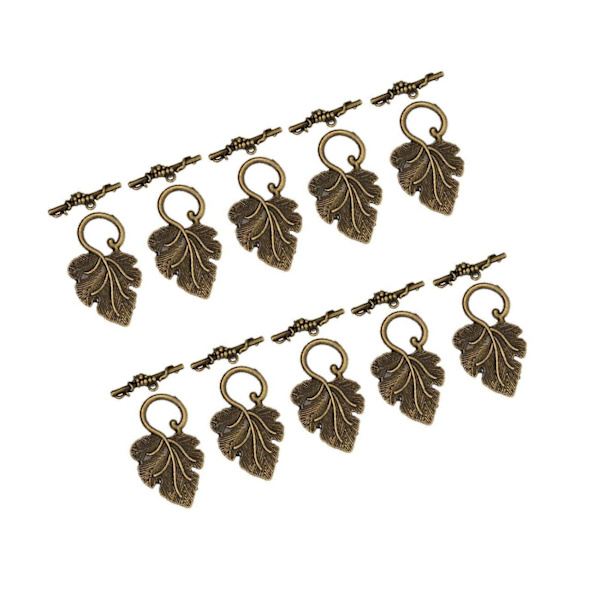 1/2/3 10 set Leaf OT Toggle Clasps Smycken Clasp Connectors Bronze 1Set