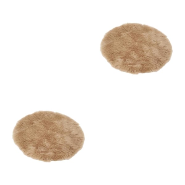 1/2/3/5 Plysch miniatyrmatta 1:12TH Dockhusleksak för camel color round round dia 18cm 2Set