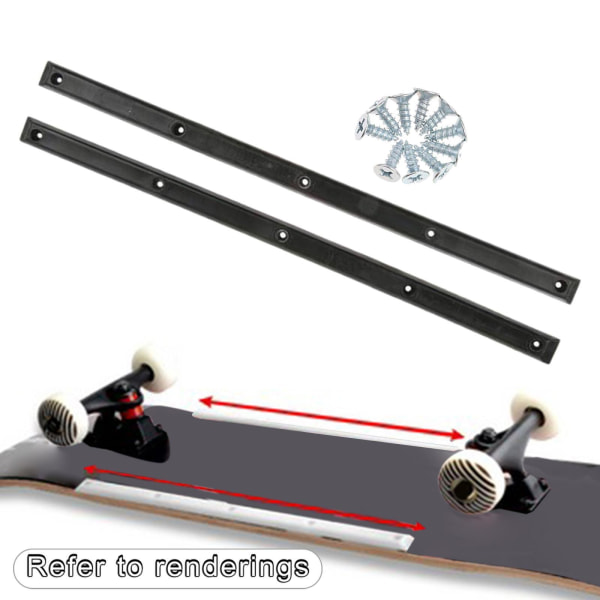 1/2/3 1 par Skateboard Head Anti Bump Protect gummiremsa Black 36x1.7x0.7cm 1Set