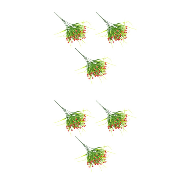 1/2 3x konstgjorda blommor Lågt underhåll inomhus eller utomhus bright red 2Set