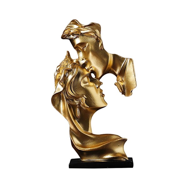 1/2 par kysser staty sovrum heminredning prydnadsfigurer Gold 7.6x3.1x13.4cm 1Set