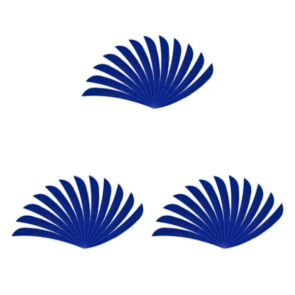 1/2/3/5 12 stycken För Bågskytte Jaktfjäder Fletching Right Dark Blue 3Set