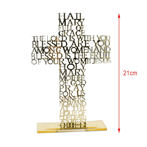 1/2/3/5 Stående krucifix Jesus Scriptures Cross Bön Gold 20cm 1Set