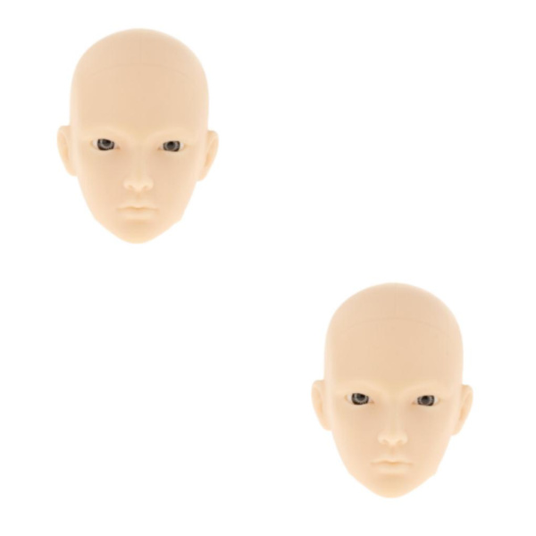 1/2/3 1/6 För BJD Doll Head Sculpt med grå ögon Doll Head DIY 2Set