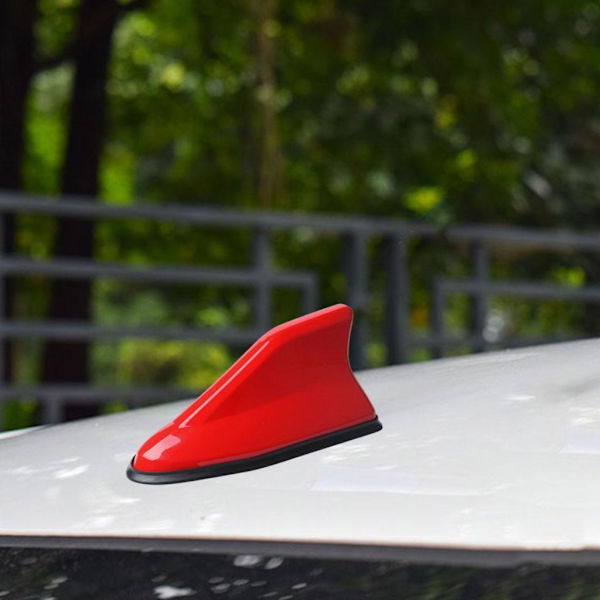 1/2 Shark Fin Antenn Universal Bil Dekorativ Vattentät Auto red 1Set