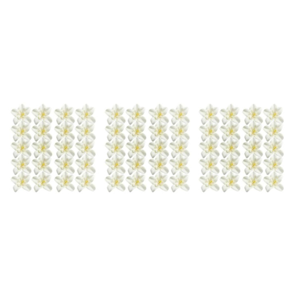 1/2/3 20 st konstgjorda sidenorkidéblomhuvuden för DIY-bröllop Off white 3Set