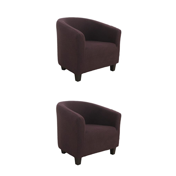1/2 Snygga och fashionabla stolsöverdrag för fåtöljer dark coffee 2Set