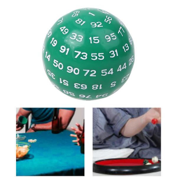 1/3/5 Akryltärningar Spelunderhållning Familjepolyedriska tärningar Green 48mm 1Set