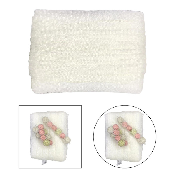 1/3/5 Löslig Pva Mesh Bait Storage Bag Tackleutrustning White 37mm 1Set