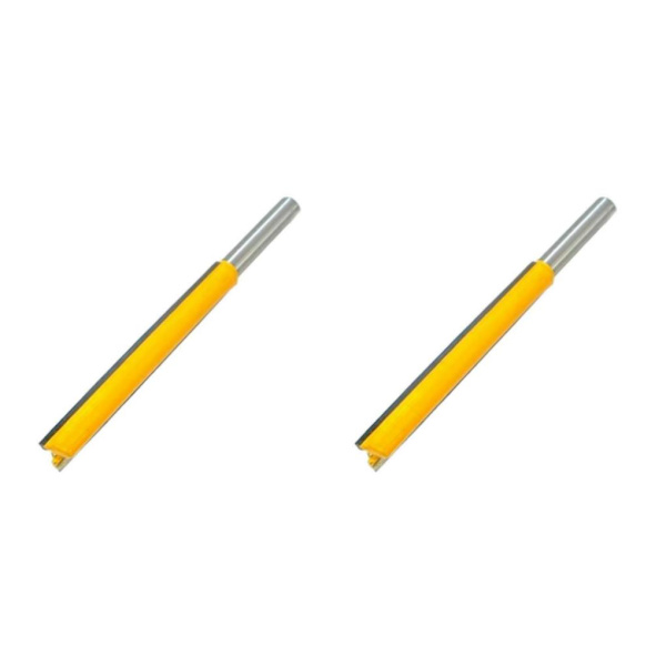 1/2/5 1/4 skaftdiameter dubbelflöjt 3 extra lång rak 2Set