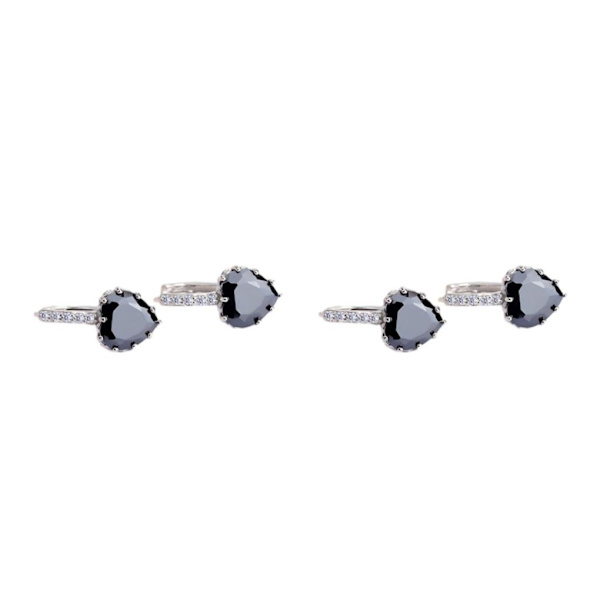 1/2/3/5 Lyx Hoop örhängen för kvinnor Hjärtformad strass style 11 2Set