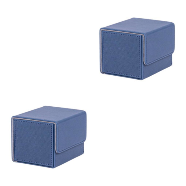 1/2/3 Card Deck Case Organizer Förvaringsbox för MTG-kort För Dark Blue 105x90x80mm 2Set
