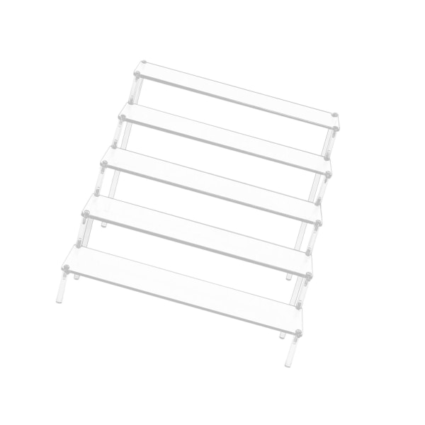 1/2 Acrylic Display För Riser Stand Parfym Cosmetics Holder Clear 29.5x41.5x25cm 1Set