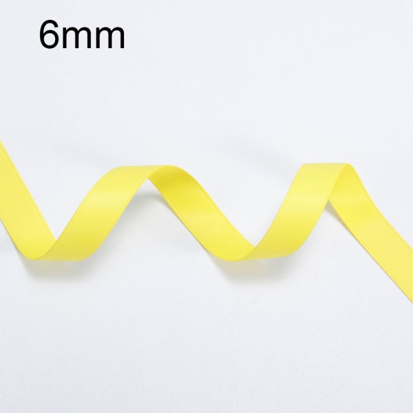 1/2/3/5 Fashionabla satinband för sömnad och hantverk - lätt att yellow 645 6mm 1 Pc