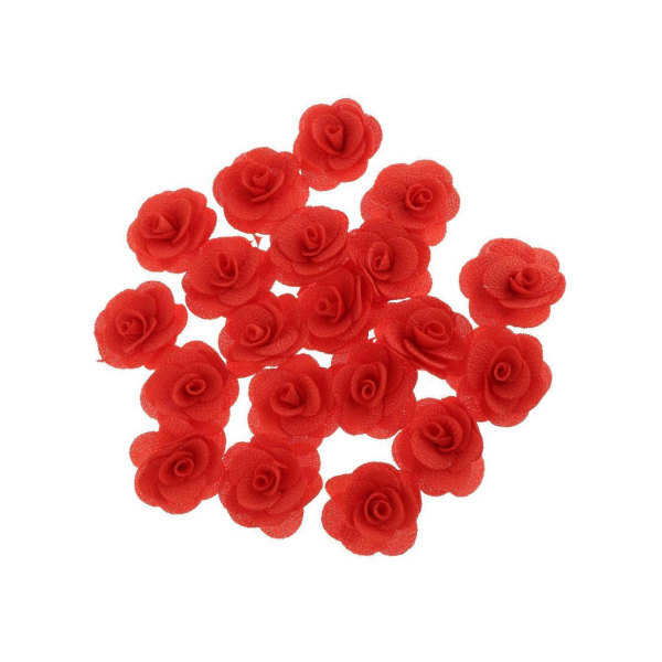 1/3/5 20 stycken Silk Rose Flower Head Bud DIY Craft Bröllop Red 4cm 5Set