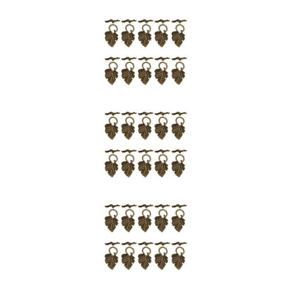 1/2/3 10 set Leaf OT Toggle Clasps Smycken Clasp Connectors Bronze 3Set