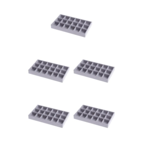1/2/3/5 Stapelbar smyckesbricka Multipurpose Portable Velvet för 18 Grids Style A 5Set