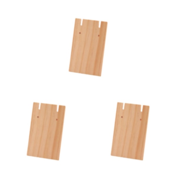3/5 trätillverkat displayställ för örhängen Brett displayutrymme L 3Set